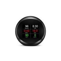 P11 Round OBD2 GPS Car Gauge, Design Italiano, Cancellazione Codici Errore, 9 Interfacce, Display Multicolore per Veicoli OBDII
