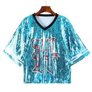 <span class=keywords><strong>Camiseta</strong></span> de béisbol y fútbol del nuevo día del juego para <span class=keywords><strong>mujer</strong></span> - Product Image 3