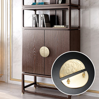 Nouvelles poignées de porte d'armoire en alliage de zinc de style chinois, finition dorée, pour armoire, tiroir, accessoires de quincaillerie de salle de bain