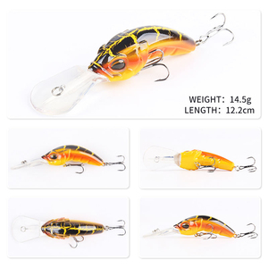 Nouvelle arrivée : Leurre de pêche artificiel Minnow 12,2 cm/14,5 g avec hameçons à plaque ultra large, appât dur flottant pour la pêche au bar - Product Image 2