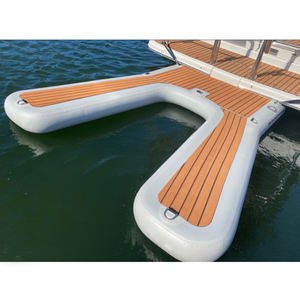 Plataforma de muelle <span class=keywords><strong>flotante</strong></span> JetSki con teca EVA, yate inflable de agua, Isla de elevación de ocio de verano - Product Image 4