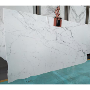 Fine Lines Snow White <b>Marble</b> Natural Stone Polished Slabs Modern Eco-Friendly Fire Water Resistant Countertop Tiles Hotel - Product Image 5