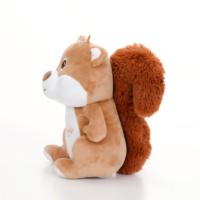 Jouet en peluche à succès en coton PP avec fourrure d'écureuil, jouets en peluche d'écureuil personnalisables, jouet en peluche d'écureuil simulé