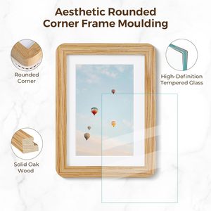 Gỗ hình ảnh khung mộc mạc 11x14 tường trang trí nội thất khung ảnh 11x14 Tempered Glass 8x10 khung Mat sồi tự nhiên màu 1 gói - Product Image 6