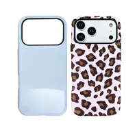 Coque de téléphone 3D par sublimation 2-en-1 pour iPhone 18 17 16 15 14 13 Pro Max, impression photo par transfert thermique, coques arrière robustes, personnalisables DIY
