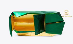 Aparador de lujo <span class=keywords><strong>Bocado</strong></span> Lobo con diamantes, venta directa de fábrica, armario moderno de madera, diseño artístico, consola geométrica para sala de estar - Product Image 4