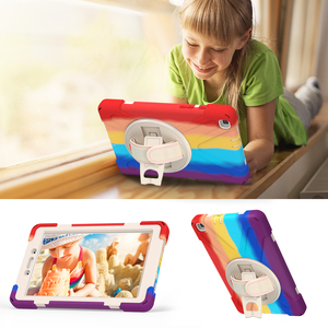 Coque colorée arc-en-ciel à asymétriques, étui de protection contre les chocs pour <span class=keywords><strong>Samsung</strong></span> <span class=keywords><strong>Galaxy</strong></span> <span class=keywords><strong>Tab</strong></span> <span class=keywords><strong>A</strong></span> 8.0 T290 T295, avec sangle à main - Product Image 5