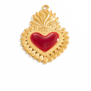 จี้รูปหัวใจสไตล์โกธิควินเทจ ทอง 18k สแตนเลสสตีล สำหรับทำเครื่องประดับ ของขวัญ มีสินค้าพร้อมส่ง - Product Image 3