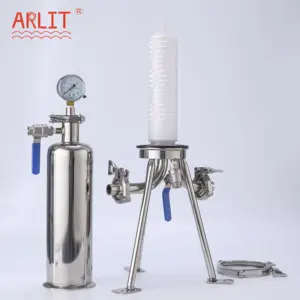 Arlit Merk 10 Inch Ss 304 Of 316l Roestvrijstalen Filter Behuizing Luchtfilter Micron Waterfilter