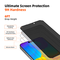 Protection d'écran en verre trempé OEM personnalisée anti-espion 28 degrés, anti-rayures 9H pour iPhone 16 17 18 Pro Max