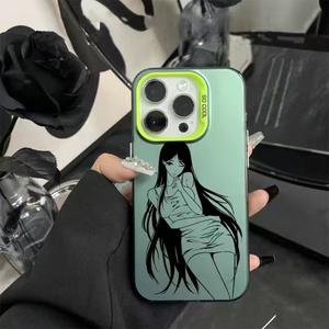 Soporte de anillo magnético de diseño 2 en 1 de armadura mate de lujo para iPhone 14/15 funda de teléfono carga inalámbrica a prueba de golpes PC + cubierta de TPU - Product Image 5