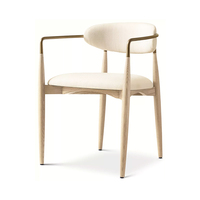 Ensemble de table à manger moderne en direct d'usine, chaise de salle à manger classique en velours, durable, confortable et écologique pour hôtel