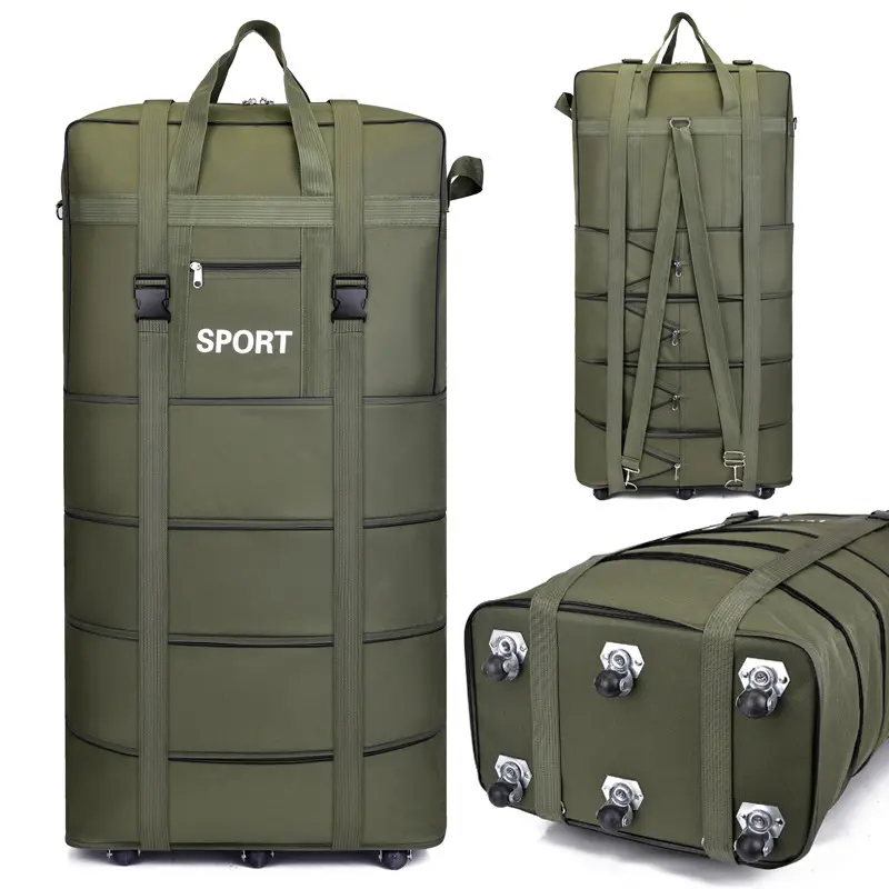 Air cargo shipping bag 2023 new arrivals extensible super large capacity folding storage bags with wheels luggage travel bags