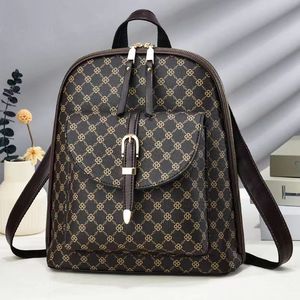 Light Green Women's <b>Backpack</b> Square Geometric Pattern Buckle Closure <b>Lightweight</b> Medium Capacity All Seasons Daily Use - Product Image 2