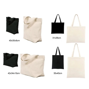 ถุงผ้าแคนวาสแบบออร์แกนิกรีไซเคิลขนาดโลโก้ออกแบบได้เองเป็นมิตรต่อสิ่งแวดล้อมใช้ซ้ำได้ถุงช้อปปิ้งทำจากผ้าฝ้ายดิบสำหรับร้านขายของชำ - Product Image 2