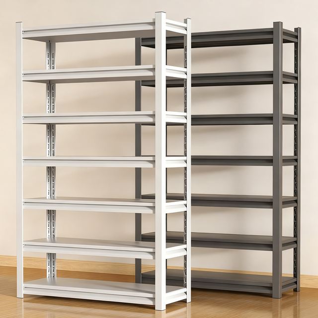 Steel Shelving Units Multi-level Floor-standing Adjustable Metal Storage Shelves for Garage Office Supermarket Factory