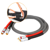 ATAUDIO 6N OFC Cobre RCA Cable de audio 2 RCA 2 RCA Coaxial Micrófono Monitor HIFI Estéreo Amplificador DAC TV Macho PVC