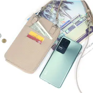 नए आगमन वाले छोटे क्रॉसबॉडी बैग असली लेदर महिलाओं के लिए सेल फोन पर्स आरएफआईडी ब्लॉकिंग वॉलेट पर्स क्रेडिट कार्ड स्लॉट के साथ