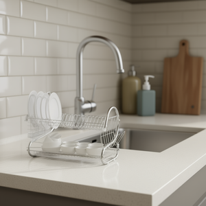 Escurridor de Platos en Forma de S YS, de Doble Capa, de Acero Inoxidable, para Almacenamiento de Platos, Tazones y Palillos de Cocina - Product Image 2