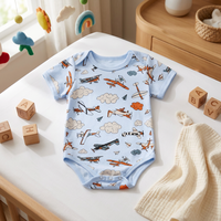Baby Neugeborenen Niedlicher Strampler Säuglings-Bodysuit Reine Baumwolle Knopfverschluss Schmetterling/Blumenmuster Europäisch-Amerikanischer Stil