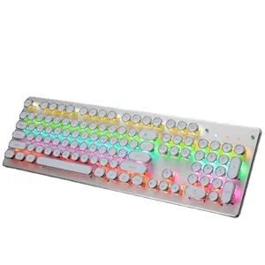 Aanpassen Gepersonaliseerde Retro Punk Backlit Ronde Keycaps Gaming Mechanische Toetsenbord