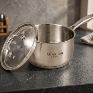 Juego de ollas y sartenes de acero inoxidable de 10 piezas con asas remachadas, compatibles con gas, para uso diario en la cocina. - Product Image 6