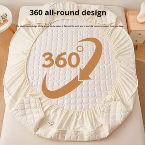 Sınır ötesi dış ticaret sonbahar kış kimyasal elyaf antibakteriyel kapitone tam Wrap toz geçirmez su geçirmez yatak koruyucu - Product Image 4