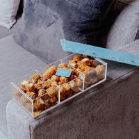 Boîtes cadeaux personnalisées pour dattes du Ramadan imprimées de fleurs, boîtes de présentation de luxe en acrylique transparent pour macarons, chocolats et bonbons