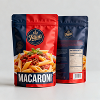 Sachet d'emballage vide personnalisable et écologique pour pâtes, macaronis, spaghetti, nouilles en spirale