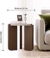 Ensemble de 3 tables basses rondes, ensemble de tables basses rondes en marbre moderne pour le bureau, le salon, l'appartement, les petits espaces