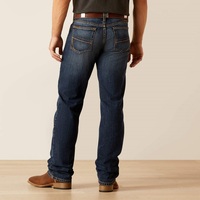 Jeans brodés bleus personnalisés de coupe de botte de Western décontracté foncé des hommes