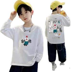 2024 New Summer Boys' Short Sleeve T-shirt Cool Children's Casual Big Kids' Half Sleeve Korean Style Top Trendy T
