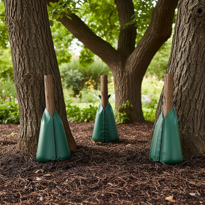 Sistema de riego para árboles, 20 galones, paquete de 3 bolsas de riego por goteo recargables, riego profundo de raíces para árboles, uso en jardín exterior - Product Image 2