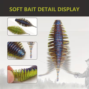 Esche da Pesca Bioniche in PVC Morbido e Resistente, Swimbait, Vermi e <span class=keywords><strong>Minnow</strong></span> <span class=keywords><strong>per</strong></span> Trota, <span class=keywords><strong>Spigola</strong></span>, Lucioperca, <span class=keywords><strong>Spigola</strong></span> di Mare, Acqua Dolce e Salata, Fiume e Lago - Product Image 2