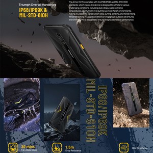 <span class=keywords><strong>Smartphone</strong></span> Ulefone Armor X12 5,45 pouces Android 13, étanche IP68, Octa Core, 4 Go de RAM, <span class=keywords><strong>antichoc</strong></span> pour le gaming, écran LCD 90 Hz, LTE GSM, 13 MP - Product Image 5