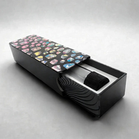 Boîte à tiroir rigide de luxe, de bonne qualité, finition holographique numérique CMYK, gaufrage, recyclable, emballage cadeau élégant à glissière