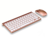Ensemble clavier et souris optique mini LED sans fil 2,4 GHz, 78 touches, 1000 DPI, en stock, compatible avec ordinateur portable, PC, Smart TV, PS4