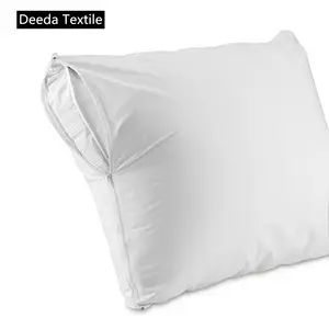 Deeda Hotel tekstil polos putih ritsleting bantal hotel shell pelindung