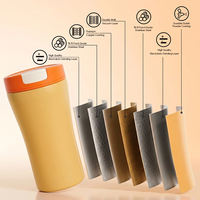 Mug à café isotherme en acier inoxydable écologique de qualité supérieure, double paroi, anti-fuite, pour boissons chaudes, avec logo personnalisé, 420 ml