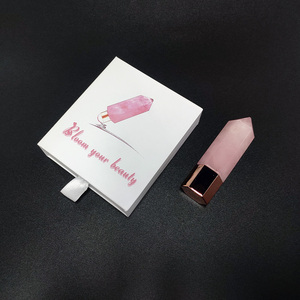 Bouteille en cristal pour huile essentielle, 1 pièce, forme de pierre précieuse, quartz, rose, nouveau produit - Product Image 3