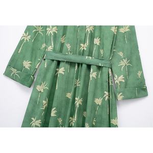 Robes Midi à Manches Longues et Col Rond à Imprimé Floral, Nouvelle Série, Personnalisables, pour Femmes, Style Commuter, Vente en Gros - Product Image 4