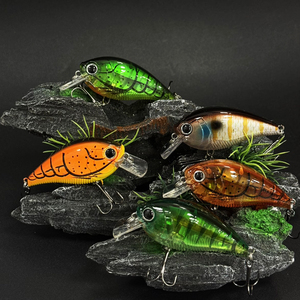 Esca Artificiale Galleggiante 60mm 13.5g, Crankbait Rigido per Bass, Wobbler Giapponese con Prisma 3D, Esca Dura Topwater Fat Squarebill - Product Image 5