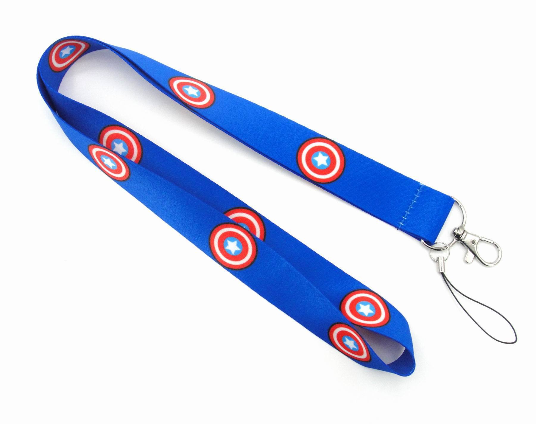 Cute Cartoon the Avengers Marvel Spider-Man Iron Man Lanyard Wholesale High Quality Neck Strap Lanyards Captain America Lanyard Image 5