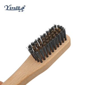 Yinste <b>Shoe</b> Brush Wooden Handle Nylon Bristles For Home Use - Product Image 3