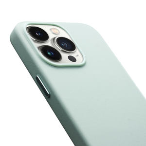 QIALINO Design personnalisé étui en cuir de téléphone fait à la main Snap On Back Cover pour iPhone 15 16 <span class=keywords><strong>Pro</strong></span> Max étui mince antichoc Magsafe - Product Image 2