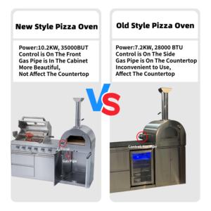 Ensemble de cuisine extérieure avec <span class=keywords><strong>barbecue</strong></span> au gaz, îlot avec <span class=keywords><strong>grand</strong></span> four à pizza, évier, réfrigérateur, entrepôt américain - Product Image 6