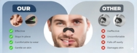 Clip nasal anti-ronflement amélioré, réutilisable, dilatateur nasal en velcro, best-seller Amazon, anti-ronflement en silicone NB1188 2L pour le sommeil