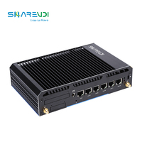 Nuevo Mini PC Industrial N150 DDR4 de Alto Rendimiento, Firewall Robusto de Cuatro Núcleos, 6LAN, 2RS232, Pantalla HD, Smart Gateway