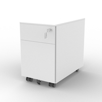 Archivador moderno de acero de 3 cajones para oficina, dormitorio, escuela, taller, hotel, pedestal móvil con cajón de metal para actividades