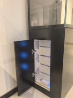 Nouveau modèle d'aquarium en verre pour récif corallien d'eau salée avec boîtier d'alimentation et zone de débordement ultra-mince - Personnalisable pour salon